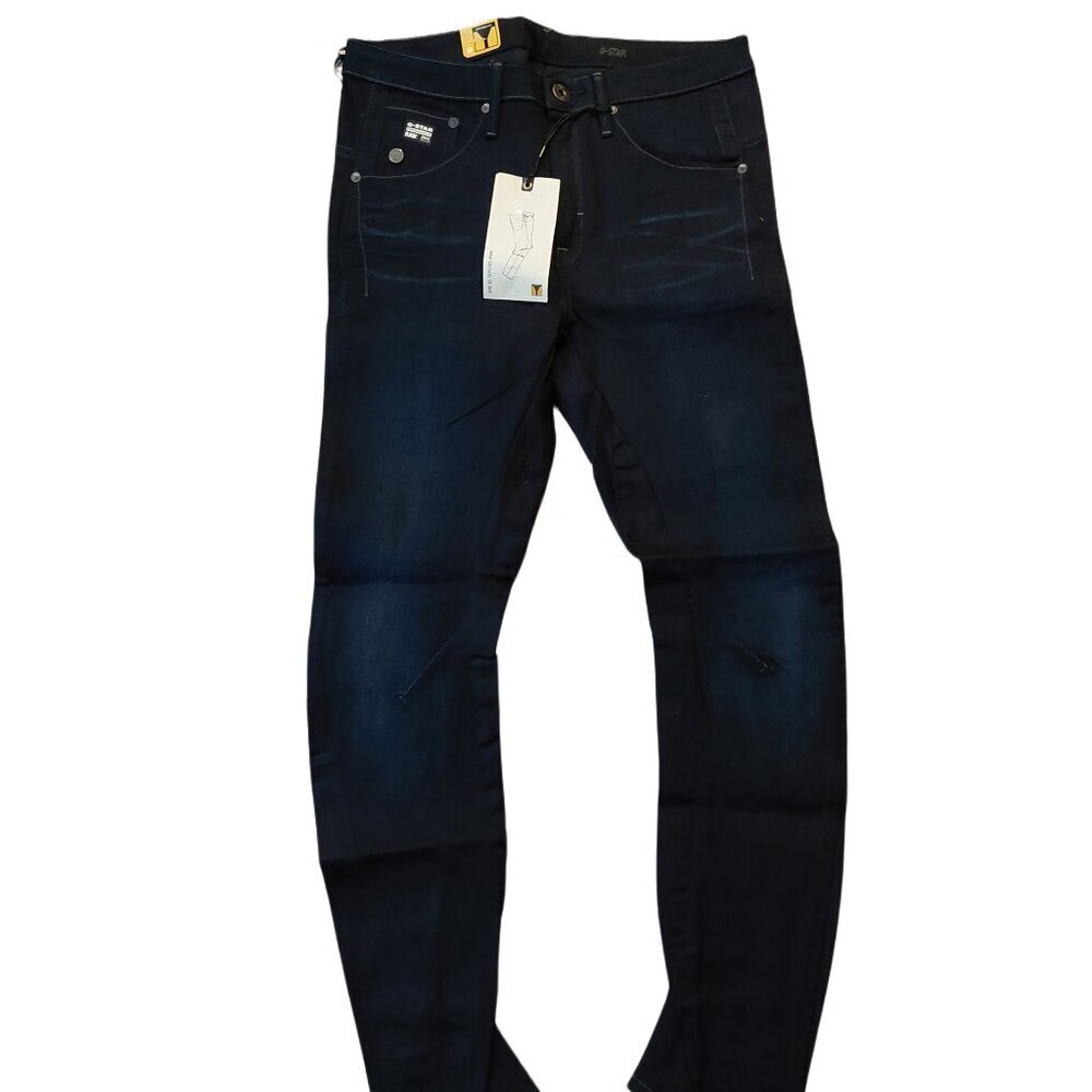 G-Star Raw ARC 3D Tapered Cropped Dark Aged INOX Denim Blue Jeans Sz 26 NWT